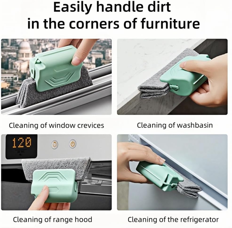 Magic Window Track Cleaner, 2024 New Window Groove Cleaning Brush Tools Set, Creative Cleaner Brushes Tools for Window lides Gaps, Sliding Door Track, Tile Lines Shutter Car Vents (Mixed, 3PCS)