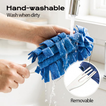 Reusable Duster Refills, 2026 New 360° Heavy Duty Fleece Duster Refills Reusable Duster Pads Washable Cleaning Pads Tools for Cleaning Ceiling Fan Window Kitchen (5)