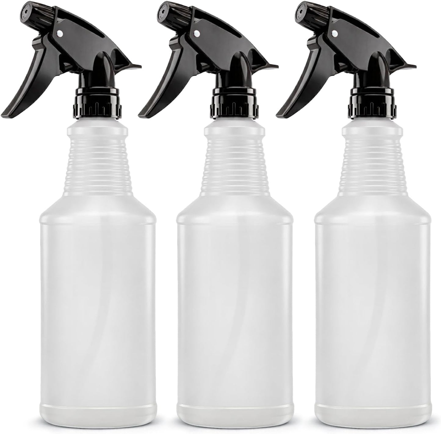 Bar5F Spray Bottles, 24oz, 3 Pack, Chemical-Resistant, BPA-Free, Compatible with Vinegar, Rubbing Alcohol, Cleaning Solutions, Non-Toxic HDPE Bottle for Plants, Pet, BBQ, Auto Detailing, Made in USA