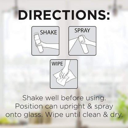 Weiman Glass Cleaner - 19 Ounce - Professional Streak Free Foaming No Drip Removes Grease Dissolves Fingerprints and Smudges