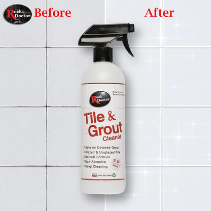 Rock Doctor Natural Tile and Grout Cleaner, Remove Stains Dirt, Oil, and Soap Scum, Heavy Duty Non-Abrasive Tile Cleaner, Natural Formula, 1 Pack