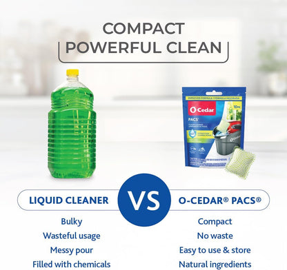 O-Cedar EasyWring Microfiber Spin Mop & Bucket Floor Cleaning System + 2 Extra Mop Head Replacements with Citrus and Lavender Pacs (Variety Pack)
