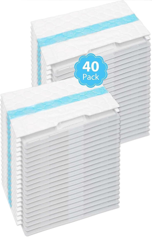 BRJ 40PC Disposable Mopping Pad Refills for Shark VACMOP Pro Hard Floor Vacuum Mop Pads Compatible with VM250 VM251 VM252 VM200 VC205 QM250 VM190 VM200P12 VMP30 2