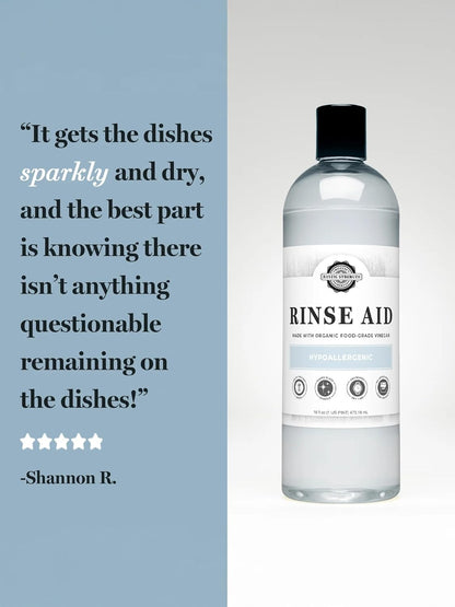 Rustic Strength Non Toxic Rinse Aid for Automatic Dishwashers, Unscented, 16 oz