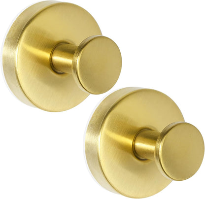 ZESLMG Adhesive Hooks for Shower, Chrome Self Sticky Hooks for Glass Window Kitchen Wall, Removable Bath Robe Loofah Door Wreath Coat Towel Hook No Damage for Hanging, 4 Pack