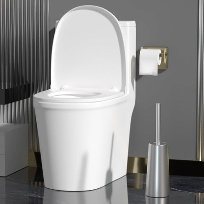 2 Pack Toilet Brush and Holder-with 304 Stainless Steel Long Handle-Toilet Bowl Brush for Bathroom (Champagne Gold)