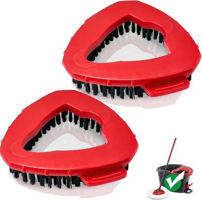 Scrub Brush, 2 Pack Spin Scrub Brush Replacement Head, Stiff Bristle Cleaning Brush for Kitchen Bathroom and Various Hard Surfaces