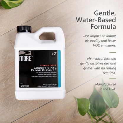MORE Luxury Vinyl Floor Cleaner for Vinyl Plank Flooring - Ready to Use, Daily Cleaning Formula for Tile, Vinyl Surfaces [Gallon / 128oz]