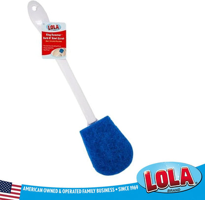 Toilet Brush and Holder Set, By LOLA, 2 Pack, Classic Version, Durable Bristles for Deep Cleaning, w/Compact Space Saving Storage Holder