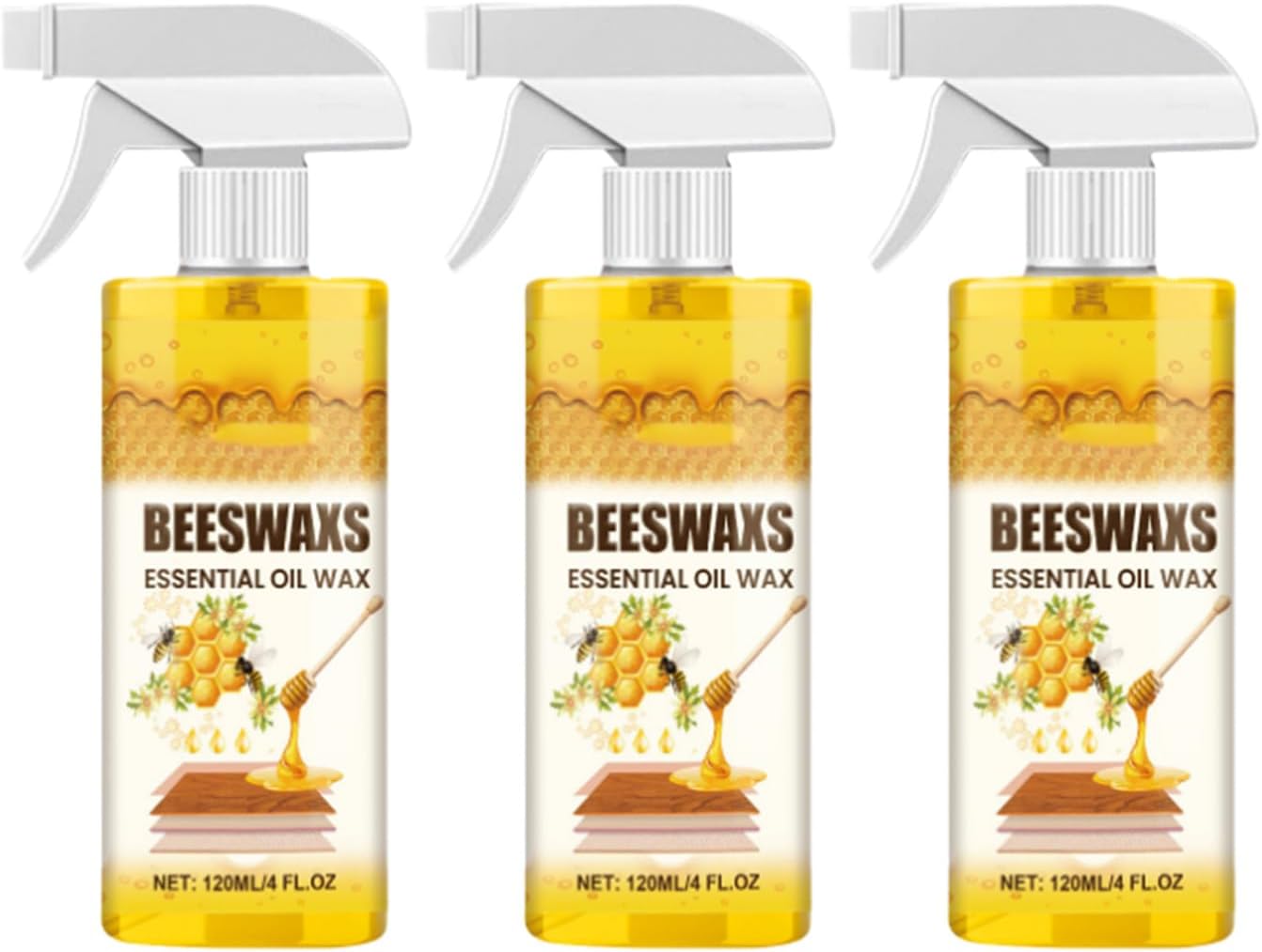 Beeswax Wood Polish Spray,2026 Bees Wax Furniture Polish and Cleaner, Natural Beeswax Wood Polishing Spray,Deep Clean for Hardwood Floors, Furniture and Cabinet (1pcs)