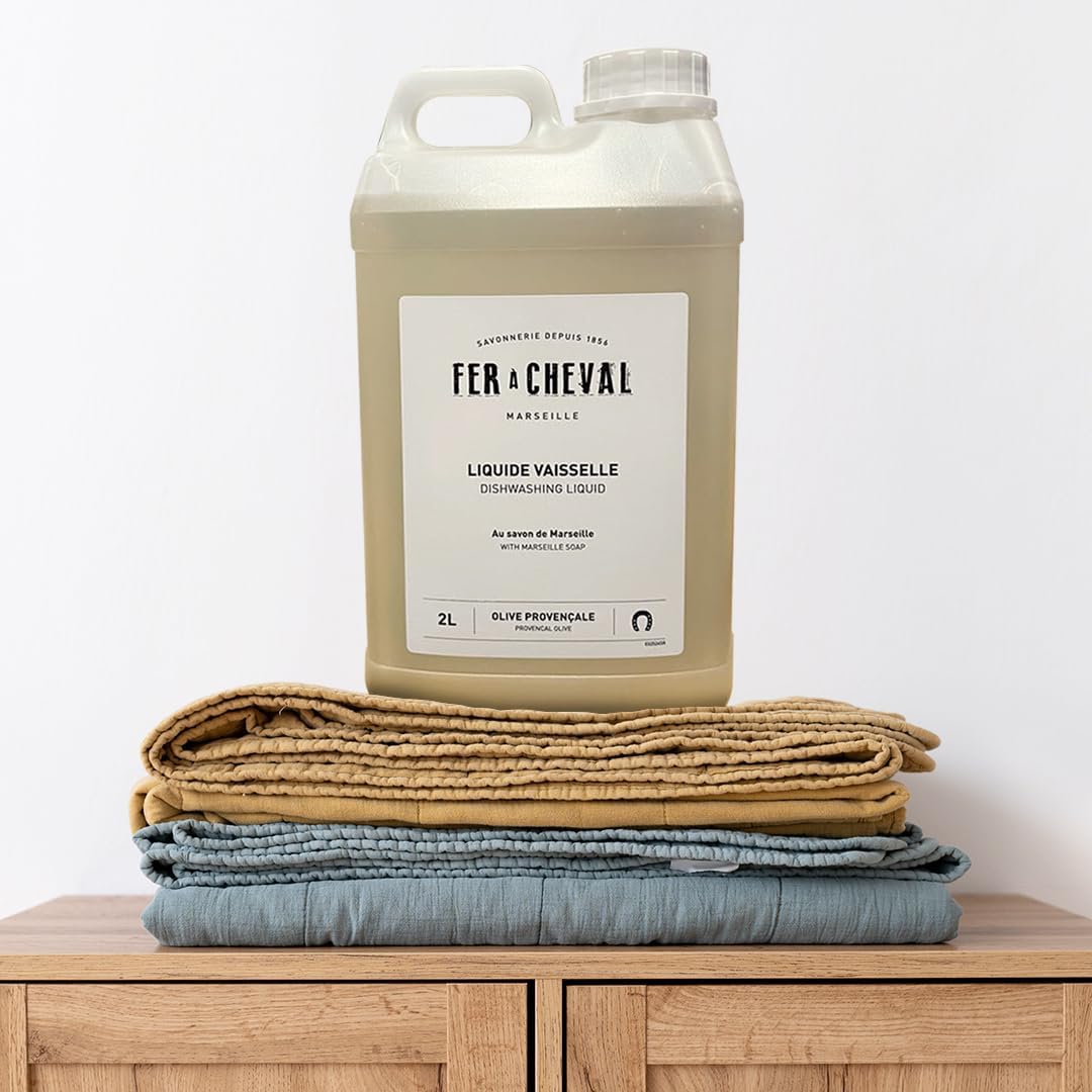 Fer à Cheval Marseille Dishwashing Soap, Olive Oil Based, Made in France - Liquid Dishwashing Soap, 500 ml/16.9 fl oz