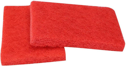 uxcell 3pcs Scouring Pad Non-Scratch Scouring Sponge Scrub Pads 6"x4" For Scouring Kitchen, Dishwashing, Red