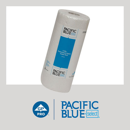 Georgia-Pacific Pacific Blue Select 2-Ply Perforated Roll Paper Towel, White, 85 Sheets Per Roll, 30 Rolls Per Case, 27385