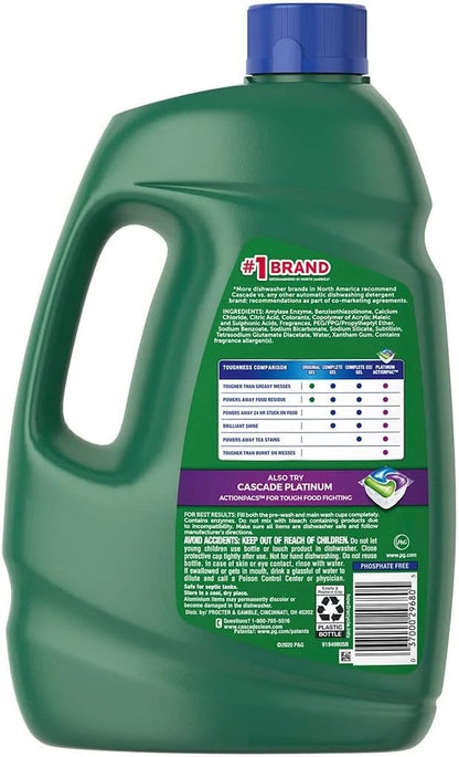Cascade Complete +Oxi Gel Dishwashing Detergent, Fresh Scent, 60 fl oz