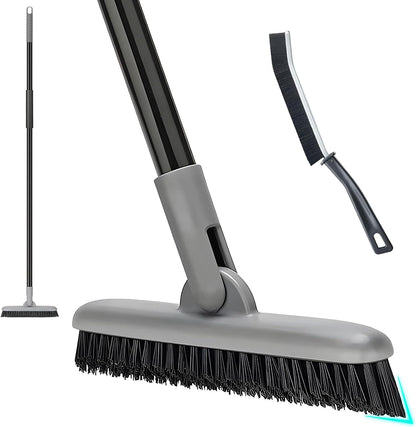Grout Brush with Long Handle, 49'' Tile Cleaner Tool for Shower, Floors Scrubber for Bathroom Cleaning