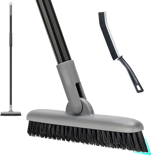 Grout Brush with Long Handle, 49'' Tile Cleaner Tool for Shower, Floors Scrubber for Bathroom Cleaning
