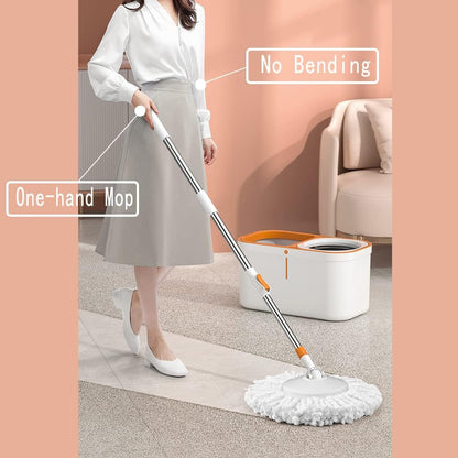 Spin Mop Refills Replacement 360° Microfiber Spin Mop and Bucket Head Round Shape Standard Size Easy Cleaning Spin Mop Systems 6-Pack White