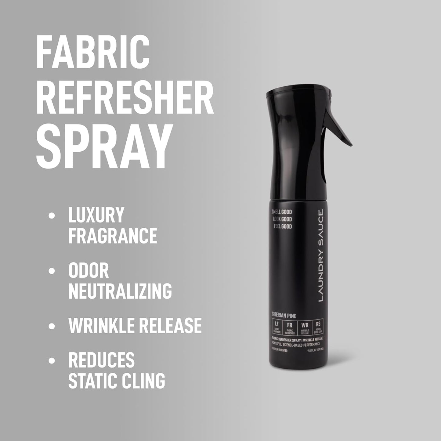 Laundry Sauce Fabric Refresher Spray Italian Bergamot, Odor-Fighting Fabric Refresher, Fragrance and Laundry Scent, 9.8 fl oz