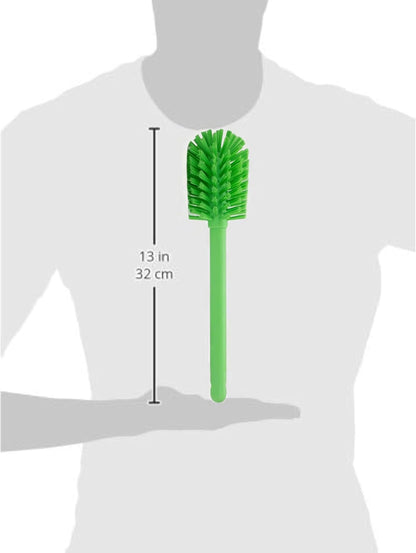 SPARTA Large Water Bottle Brush Ideal for Wide-Mouth Jars, Bottles and Tumblers, Dishwashing Tool with Handle for Home and Commercial Kitchens, Plastic, 12 Inches, White