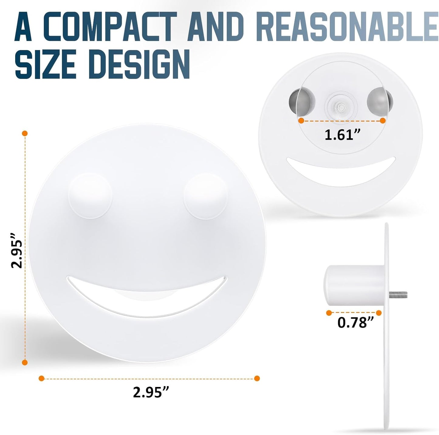 2 Pack Stainless Steel Smiley Face Dish Sponge Holder, Silver Sink Caddy Organizer Storage with Suction Cup for Kitchen, Kitchen Accessories Decor Scrubber-Silver
