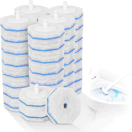 50Pcs Toilet Brush Wand Refills Compatible with Clorox Toilet Wand, 5X Cleaning Power Toilets Bowl Cleaners, Disposable Toilets Brush Refill Replacement Heads for Bathroom Cleaning