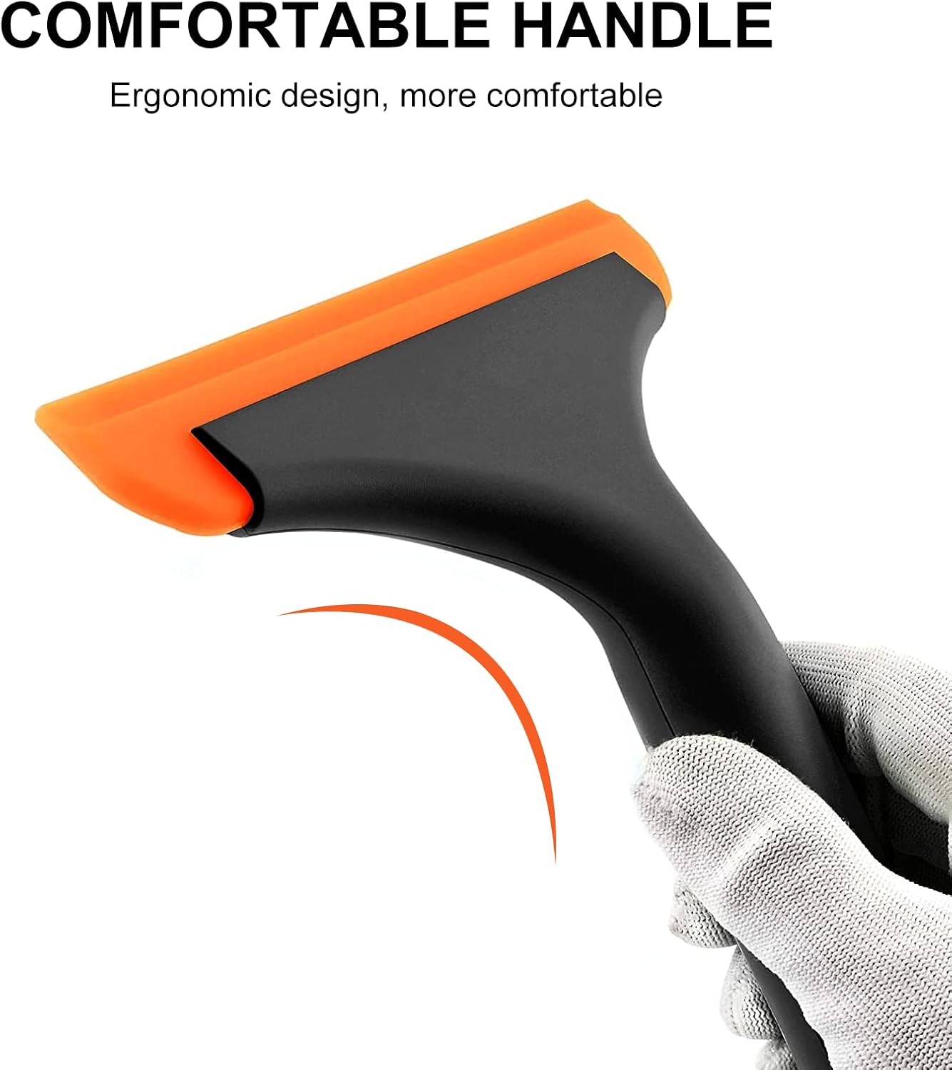 SetSail Shower Squeegee for Glass Doors Small Squeegee for Shower Glass Door Mini Silicone Squeegee for Car Window Cleaning 2 Packs, All Black