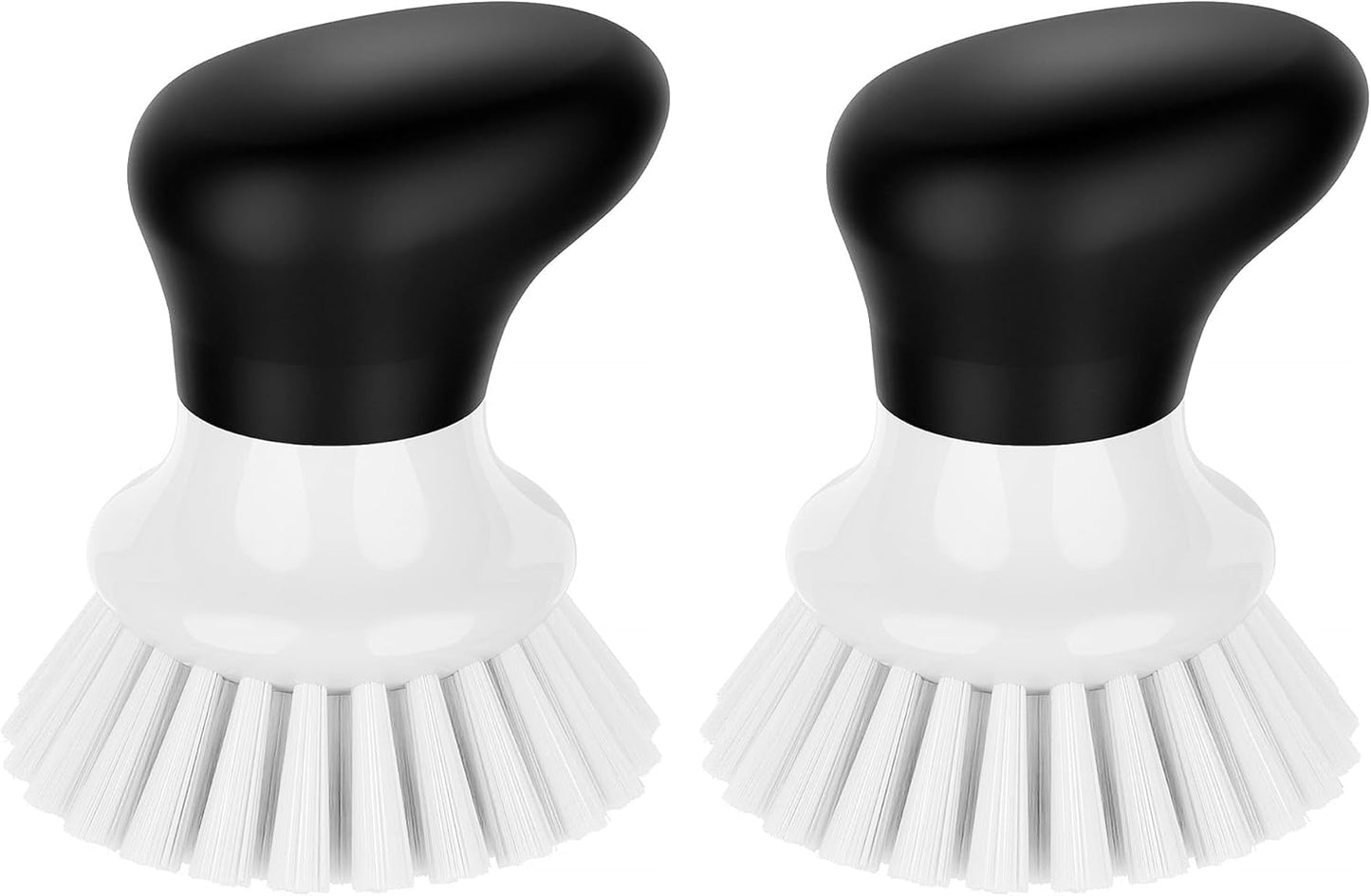 MR.SIGA Dish Scrub Brush, Palm Brush Dish Scrubber with Ergonomic Grip, Kitchen Brushes for Dishes, Gray, Pack of 2