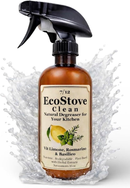 Herbal Scent Stove & Oven Cleaner – Spray, Wait & Wipe | Plant-Based Heavy-Duty Kitchen Degreaser Spray – Non-Toxic, Fume-Free Oven Cleaner | Safe for Glass Cooktops, Stainless Steel & Enamel (16 Oz)