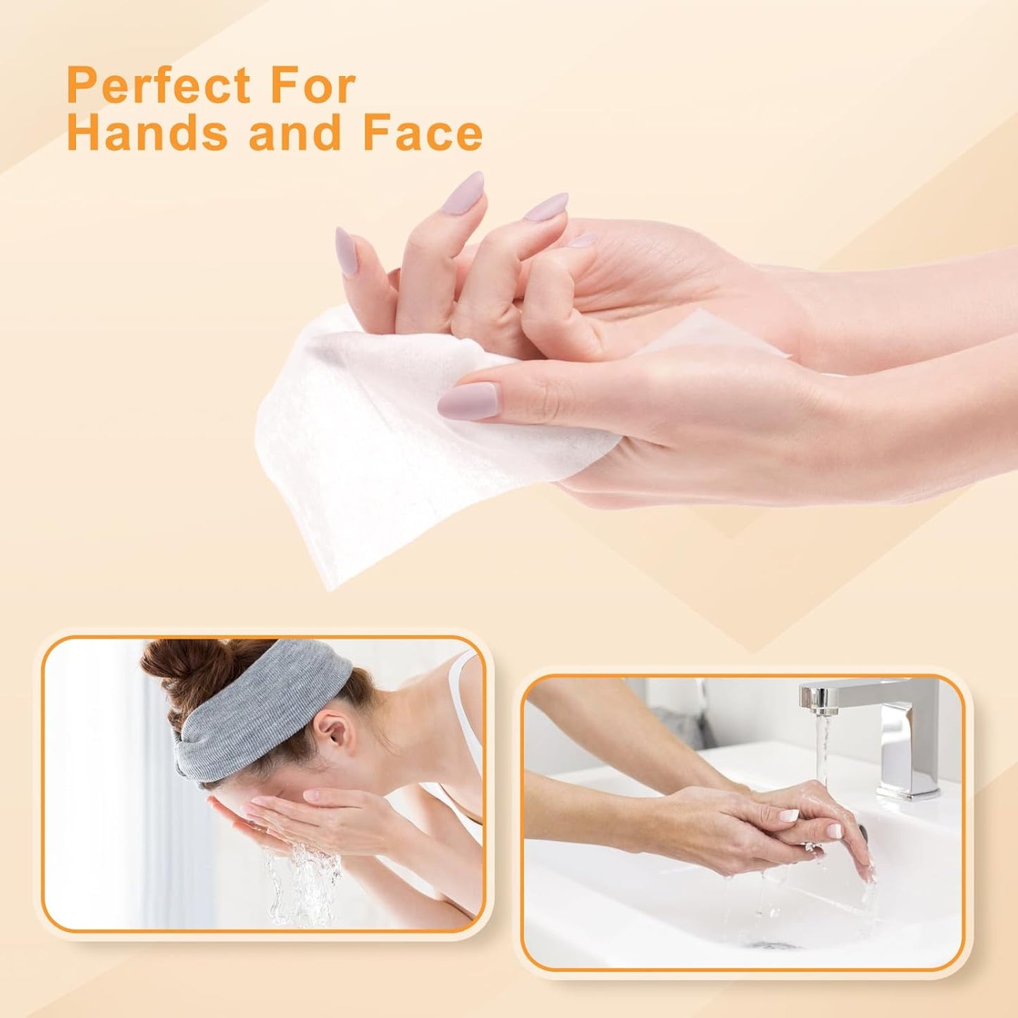 Pack of 10 Face Hand Wipes, 100 wipes, Lemon Travel Wipes Bulk for Butt, Hands, Face Cleaning, Daily Use (10 Wipes Per Pack)