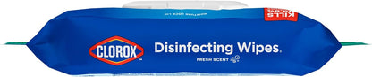 Clorox Disinfecting Cleaning Wipes Flex Pack, Bleach Free, Crisp Lemon, 75 Count (Pack May vary)