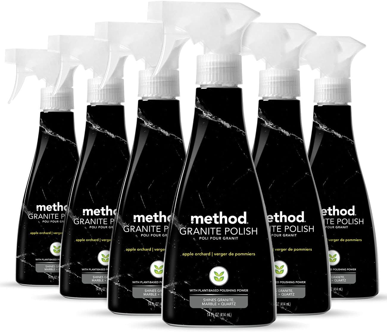 Method Daily Granite Cleaner Spray, Apple Orchard, Cleaning Agent for Granite, Marble, and Other Sealed Stone, 28 oz Spray Bottles (Pack of 4)