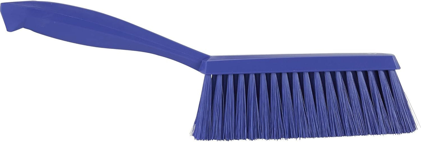 Vikan 45871 Bench Cleaning Brush, Polypropylene/Polyester Soft Bristle Dustpan Brush & Sweeper With Handle, 14-Inch, Pink