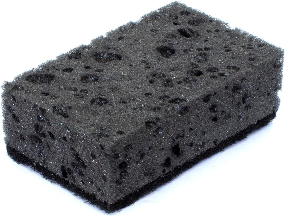 Green Multi Use Scrub Sponge. Made in Europe. 9 Pack, 4.3x2.8x1.4 inches. Odorless Heavy Duty and Non Scratch Fiber. Best, Durable, Delicate, Porous, Non Cellulose Kitchen Sponges and Scrubbers