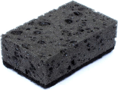 Green Multi Use Scrub Sponge. Made in Europe. 9 Pack, 4.3x2.8x1.4 inches. Odorless Heavy Duty and Non Scratch Fiber. Best, Durable, Delicate, Porous, Non Cellulose Kitchen Sponges and Scrubbers