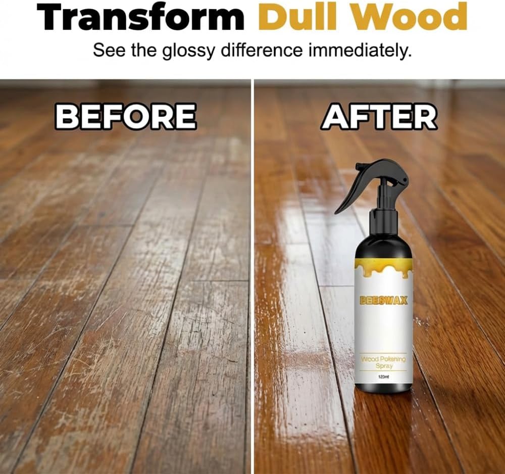 Beeswax Wood Polish, 2026 New Furniture Polish and Cleaner, Wood Floor Polish Natural Care and Repair Agent for Living Room, Kitchen, Wooden Furniture and Floor (1PC)