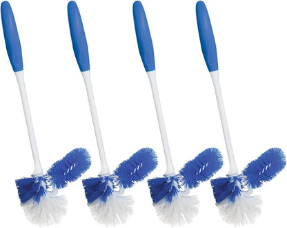 Toilet Brush and Holder Set, By LOLA, 2 Pack, Classic Version, Durable Bristles for Deep Cleaning, w/Compact Space Saving Storage Holder