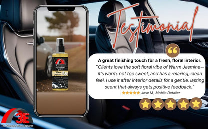 3E Car Air Freshener Premium Baby Powder Scent 16 fl oz – Professional Automotive Air Freshener & Odor Eliminator, Long-Lasting Interior Fragrance for Cars, Trucks, SUVs, RV, Home & Office