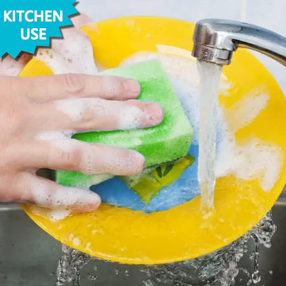 Kitchen Cleaning Sponges, 6 Pack Heavy Duty Scrub Sponges Cleans Fast Non-Scratch Sponge for Washing Dishes and Cleaning Kitchen (Black)