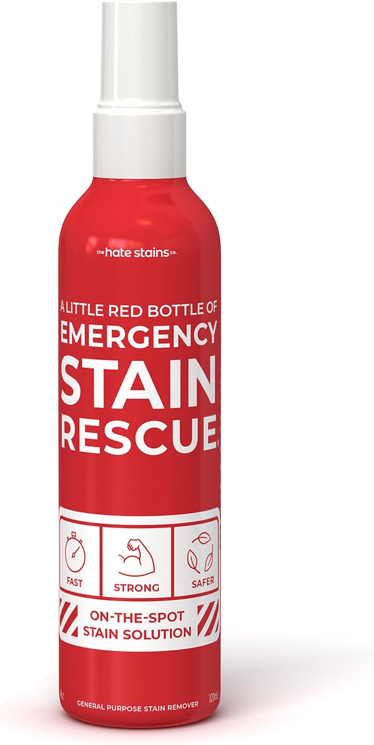 Emergency Stain Rescue Stain Remover Spray - For Wine & Coffee - Blood Stain Remover Clothes & Laundry - Carpet Cleaner Spray with No Added Phosphates - 2 x 4 Fl Oz