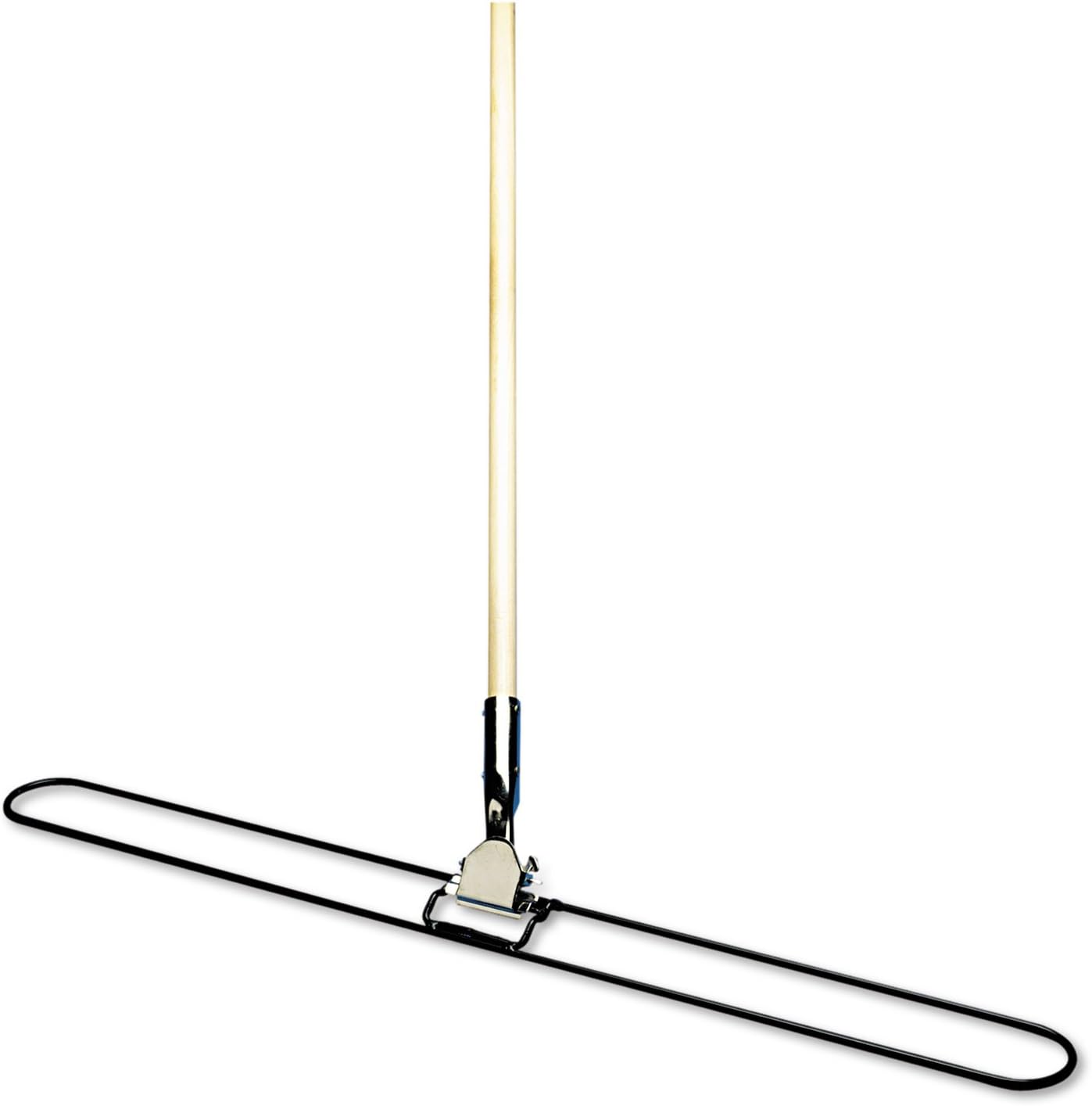 Boardwalk 1490 Clip-On Dust Mop Handle, Lacquered Wood, Swivel Head, 1-Inch Dia. x 60in Long