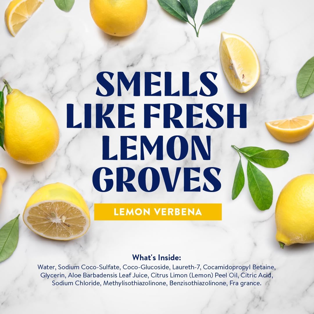 Cleancult - Lemon Verbena - Liquid Dish Soap - Refillable Aluminum Bottle - Dish Soap that Cuts Grease & Grime - 16 oz - 1 Pack