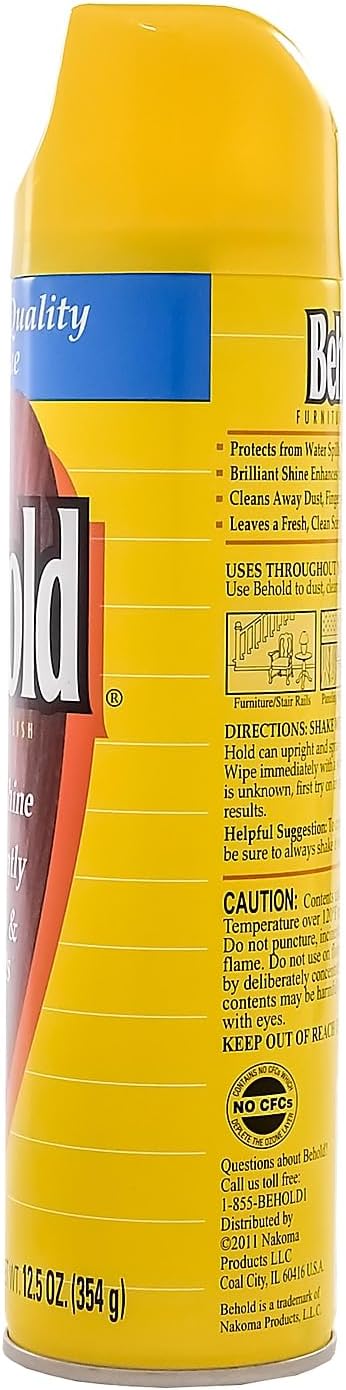 Behold Furniture Polish, Lemon, 12.5 Ounce