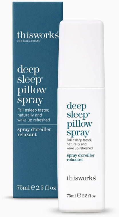 THISWORKS Deep Sleep Pillow Spray – Fast-Acting Natural Formula with Lavender for Relaxation and Restful Sleep – 35 ml (1.2 fl oz) Mini Travel Size
