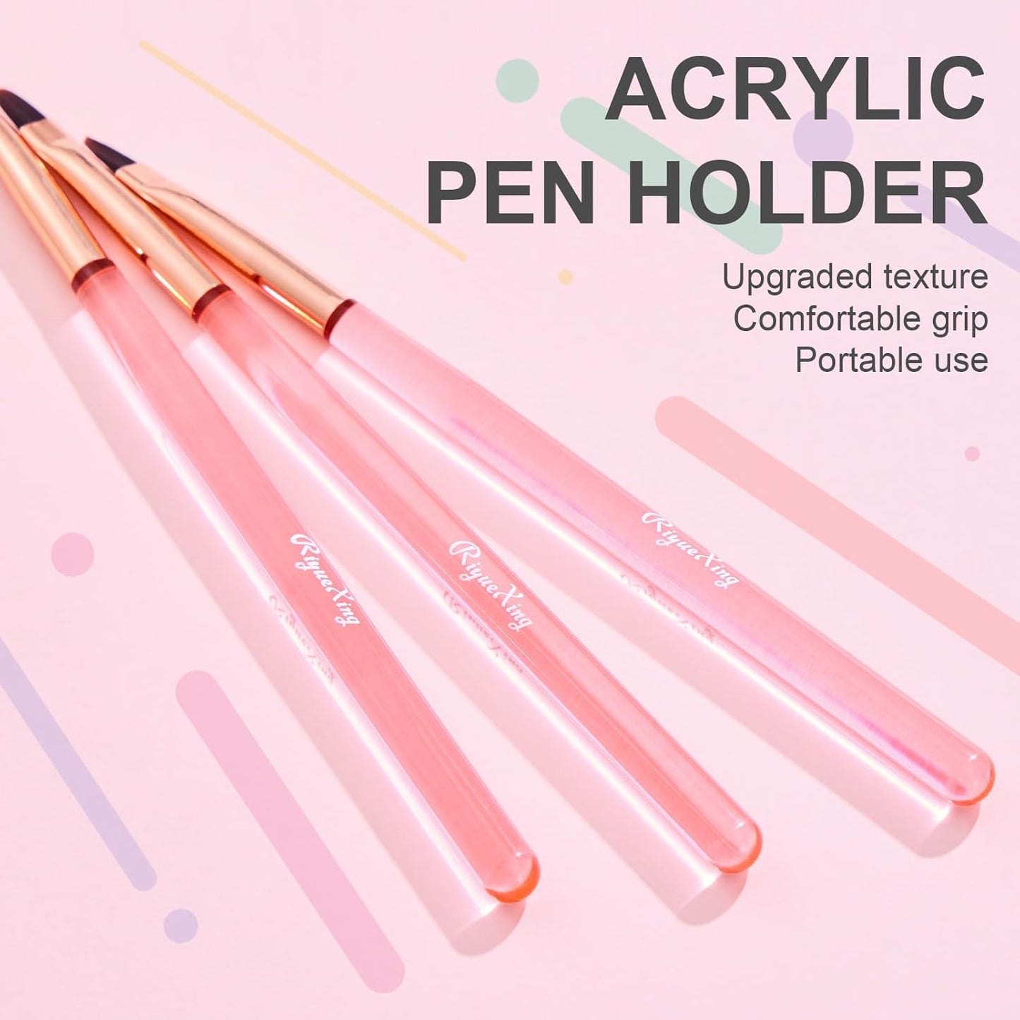 3PCS Nail Art Clean Up Brushes -Round/Angled Nail Brushes for Cleaning Polish Mistakes on the Cuticles, Brushes for Nail Art and Designs Painting DIY