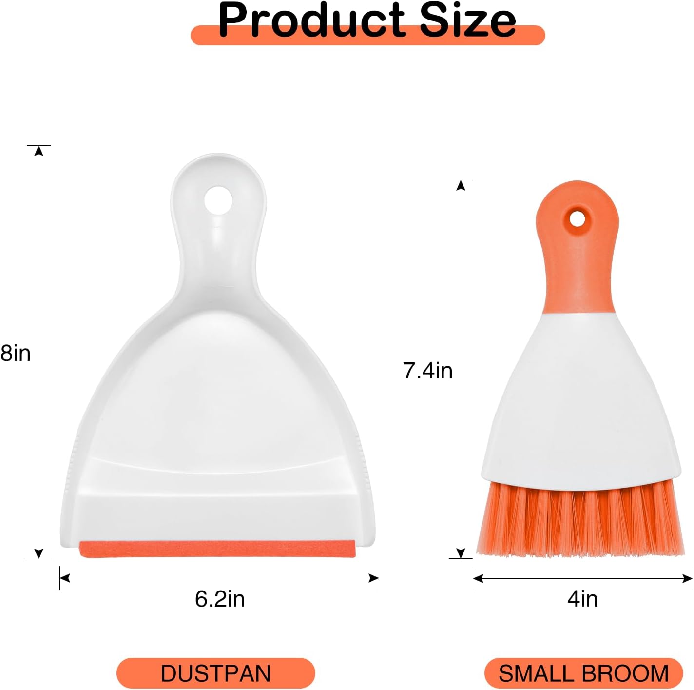NACENA Mini Dustpan and Brush Set 2 Pack, Small Broom and Dustpan Set Dust Pan and Mini Hand Broom Dustpan and Broom Combo Compact for Home Table Keyboards Sofa Kitchen, Blue