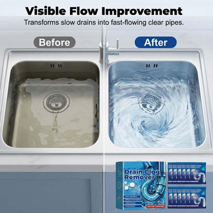 Strong Drain Effervescent Tablet, 2026 New Disposal Cleaner Tablets Eliminator Quickly Eliminates Odors, Sink Smell Effervescent Tablets, Sink Drain Cleaner for Sewer, Toilet and Septic Tank (1)