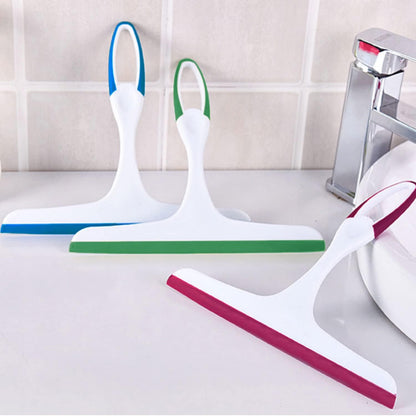 Hand Held Rubber Glass Shower Squeegee with Hanging Hole for Glass Door, Car Windows - Multifunctional Tool [3-Pack]