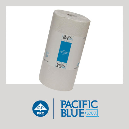 Georgia-Pacific Pacific Blue Select 2-Ply Perforated Roll Paper Towel, White, 85 Sheets Per Roll, 30 Rolls Per Case, 27385