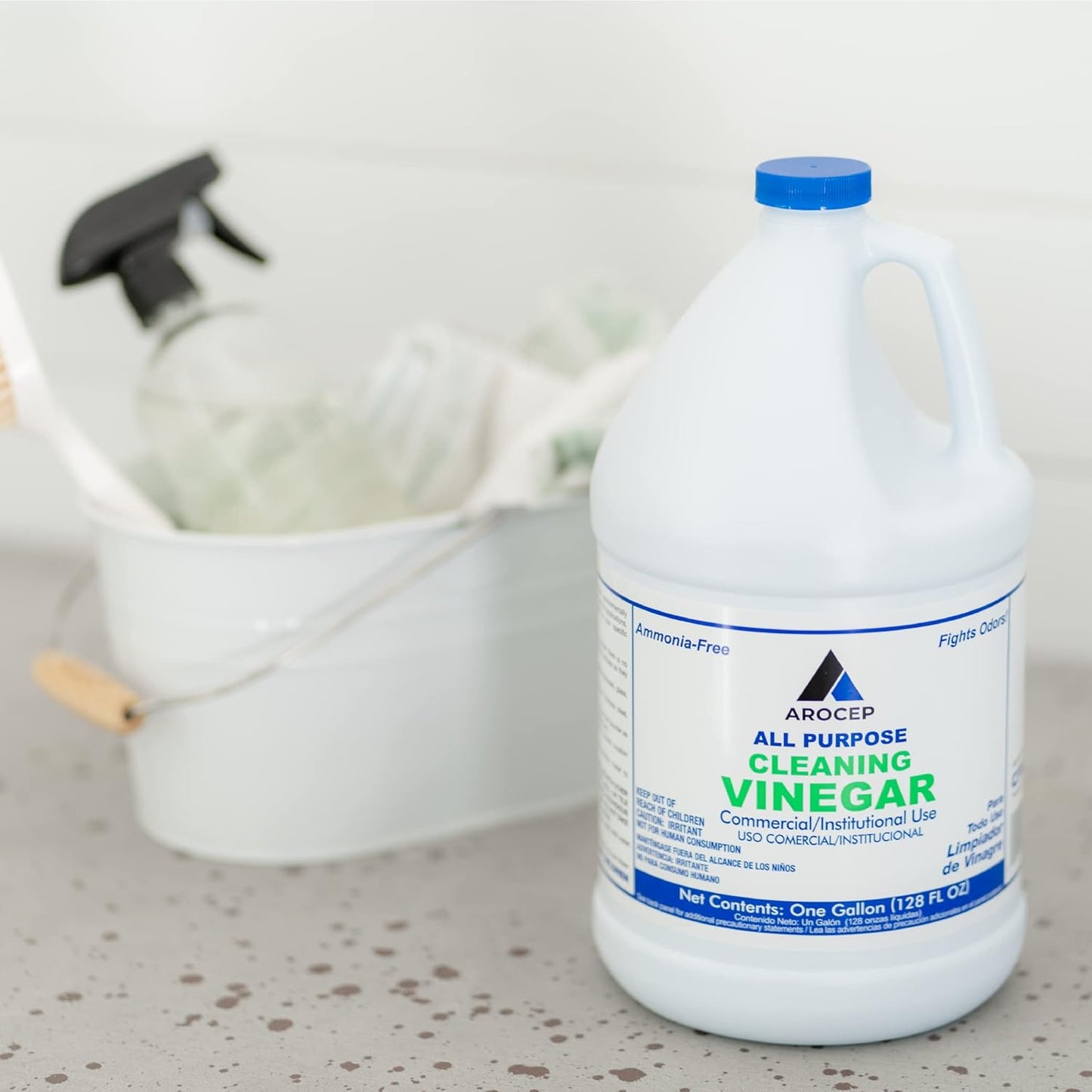 CPDI All-Purpose White Vinegar Cleaning Solution, 2 Gallons, Multi-Surface Cleaner for Hard Water Stains, Bathroom and Kitchen Surfaces, and Clothes, Effective Deodorizer