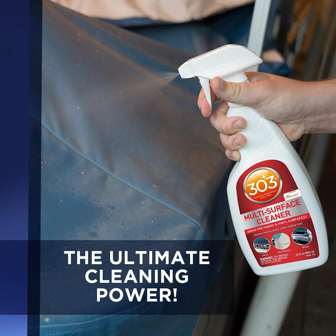303 Multi-Surface Cleaner - Safely Cleans All Water Safe Surfaces - Ultimate Cleaning Power - Rinses Residue Free - Recommended By Sunbrella, 16 fl. oz. (30445CSR) Packaging May Vary